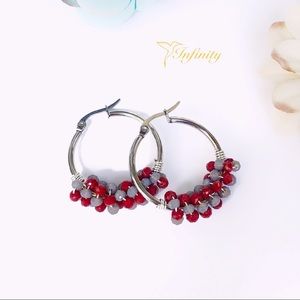 Crimson and Gray Hoops